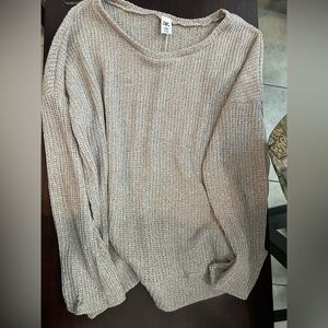 Sew In Love Tan Crew Neck Sweater